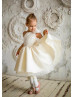 One Shoulder Ivory Pearl Beaded Flower Girl Dress One Shoulder Ivory Pearl Beaded Flower Girl Dress